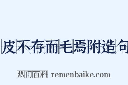 皮不存而毛焉附造句是什么意思的图片